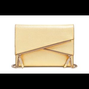 NWT Henri Bendel Devon Convertible Clutch GOLD